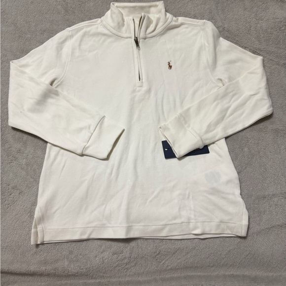 Polo by Ralph Lauren Kid’s Off-White Zip-Up Sweater nwt - Picture 3 of 7